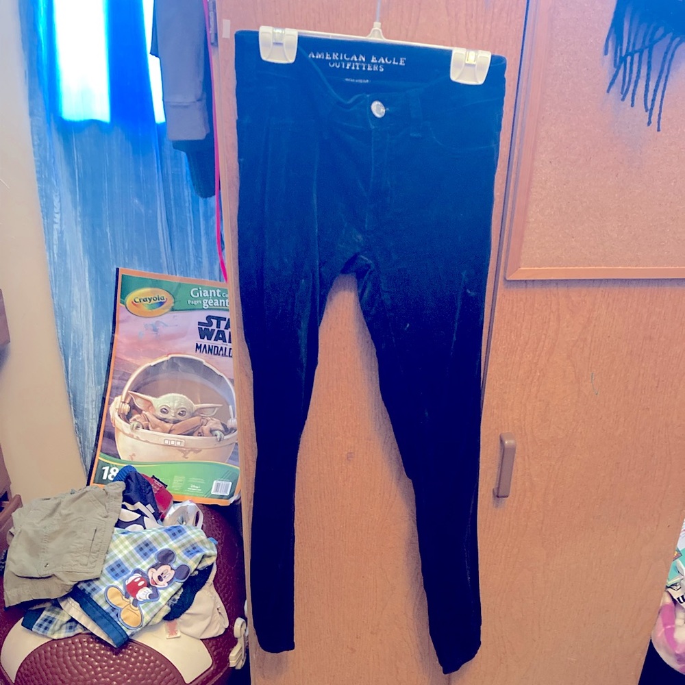 American Eagle Outfitters Velour Skinny Pants